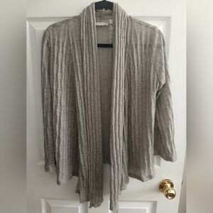 Open Front Waterfall Knit Cardigan